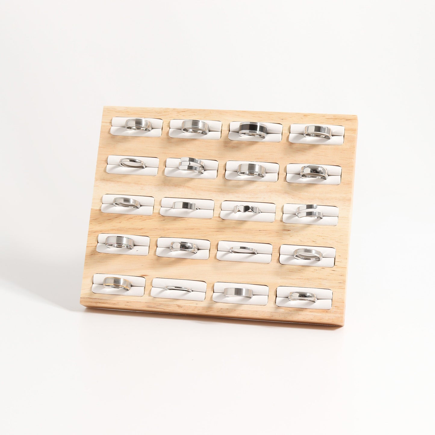 Stainless Steel Brushed Flat Edge Blank Ring / CFR7009