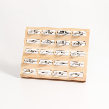 Stainless Steel Polished Flat Blank Ring / CFR7021