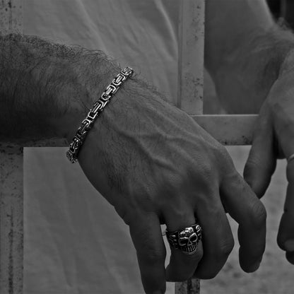 Stainless Steel Byzantine Chain Bracelet / BRJ9087