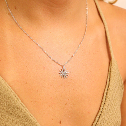 18K Gold PVD Stainless Steel Spiral Sun Charm / PDL0089