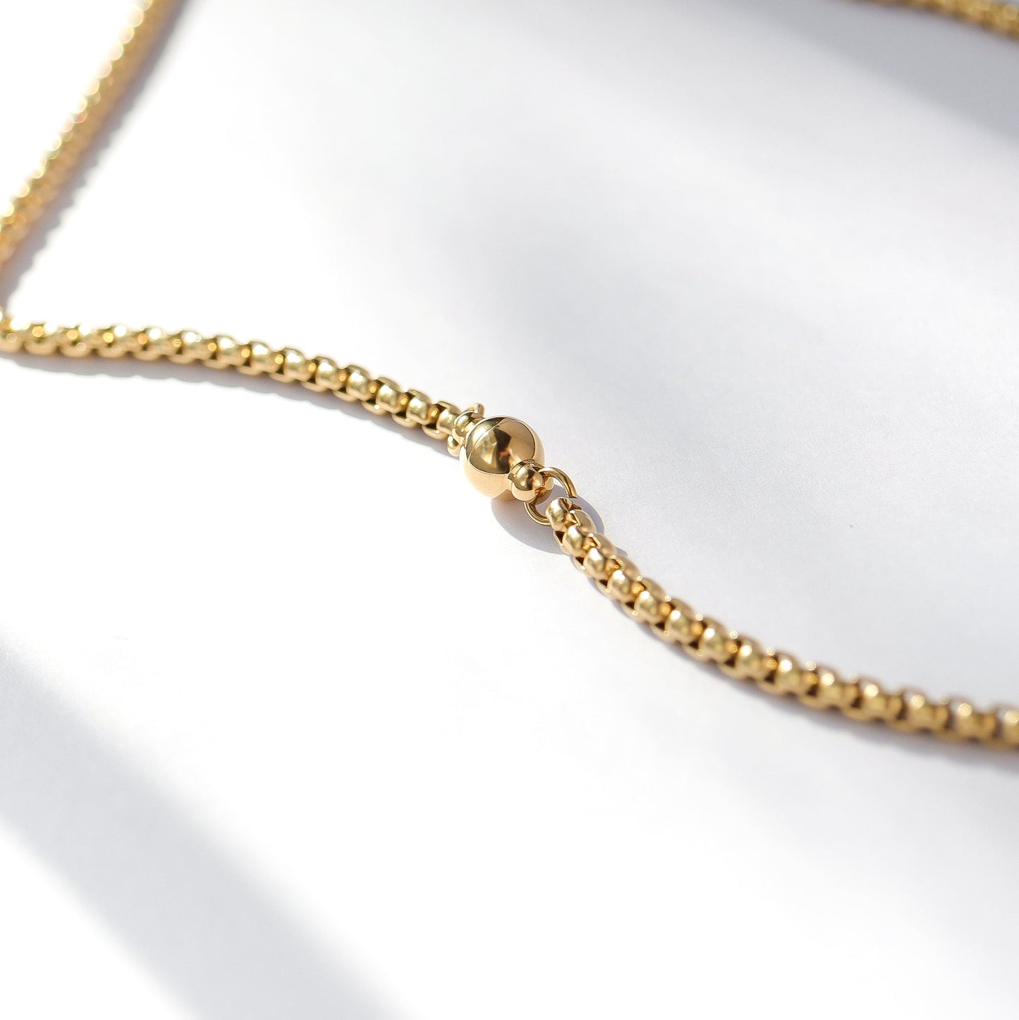 18K Gold PVD Stainless Steel Round Magnetic Clasp / SBB0329