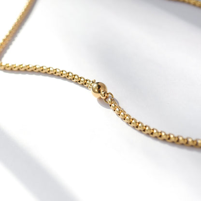 18K Gold PVD Stainless Steel Round Magnetic Clasp / SBB0329