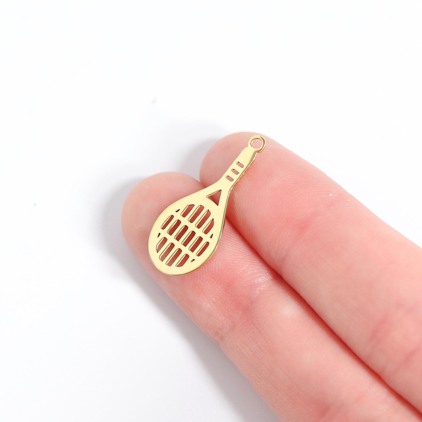 18K Gold PVD Stainless Steel Tennis Charm / PDL0156