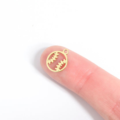 18K Gold PVD Stainless Steel Baseball Charm / PDL0151