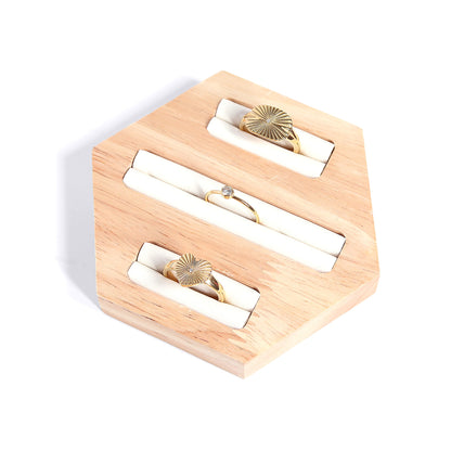 18K Gold PVD Stainless Steel Cubic Zirconia Sunburst Rectangle Ring / KSS0004