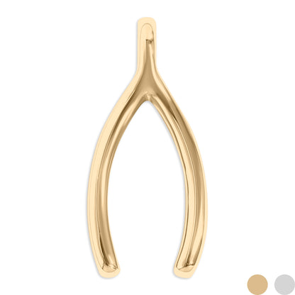 18K Gold PVD Stainless Steel Wishbone Charm / PDL0183